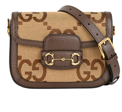 Small Horsebit 1955, &pound;1,250, Handbags, Brown, Canvas/Leather, Front view